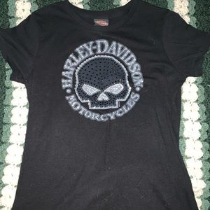 Dark Grey Woman’s Harley Davidson Shirt